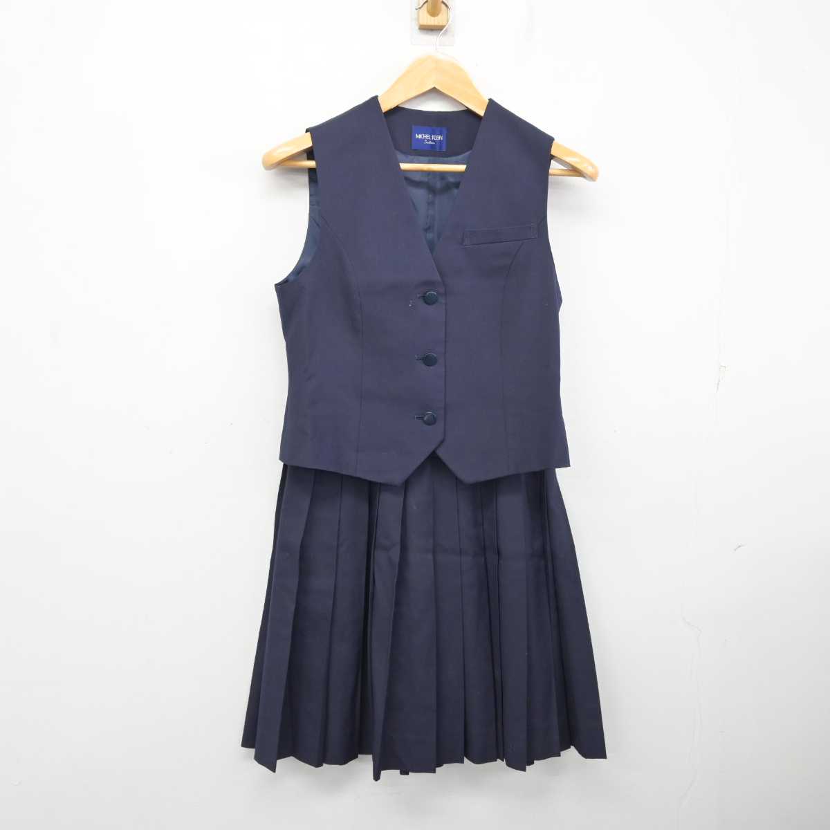 【中古】埼玉県 浦和商業高等学校 女子制服 2点 (ベスト・スカート) sf082581