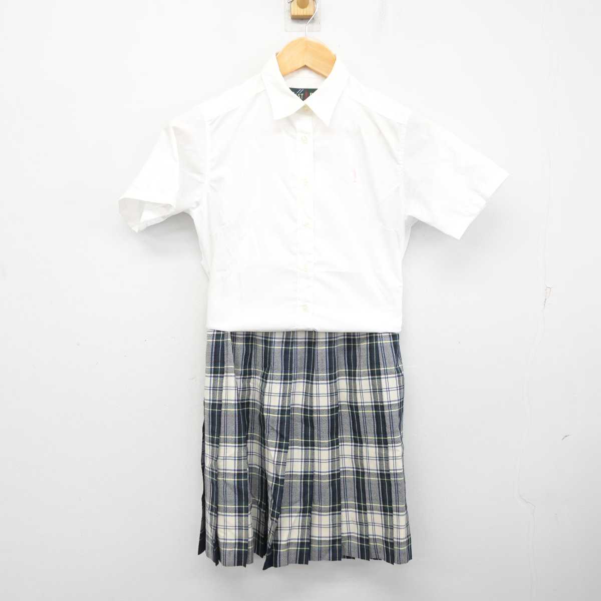 【中古】福島県 大笹生学園 女子制服 3点 (シャツ・スカート) sf082594