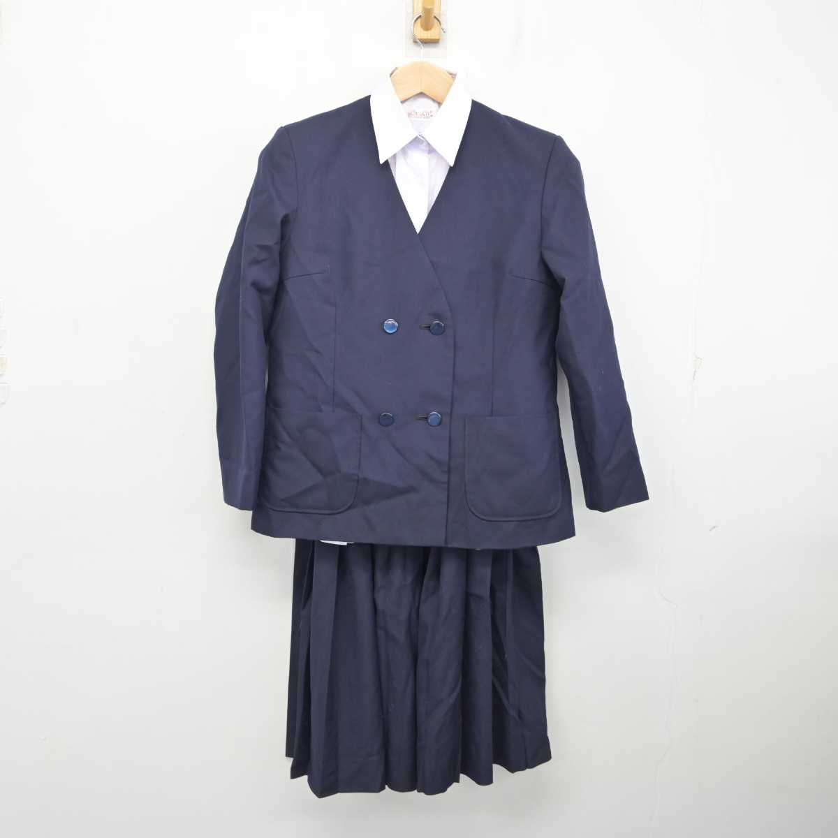 【中古】栃木県 足利市立山辺中学校 女子制服 4点 (ブレザー・ベスト・シャツ・スカート) sf082595