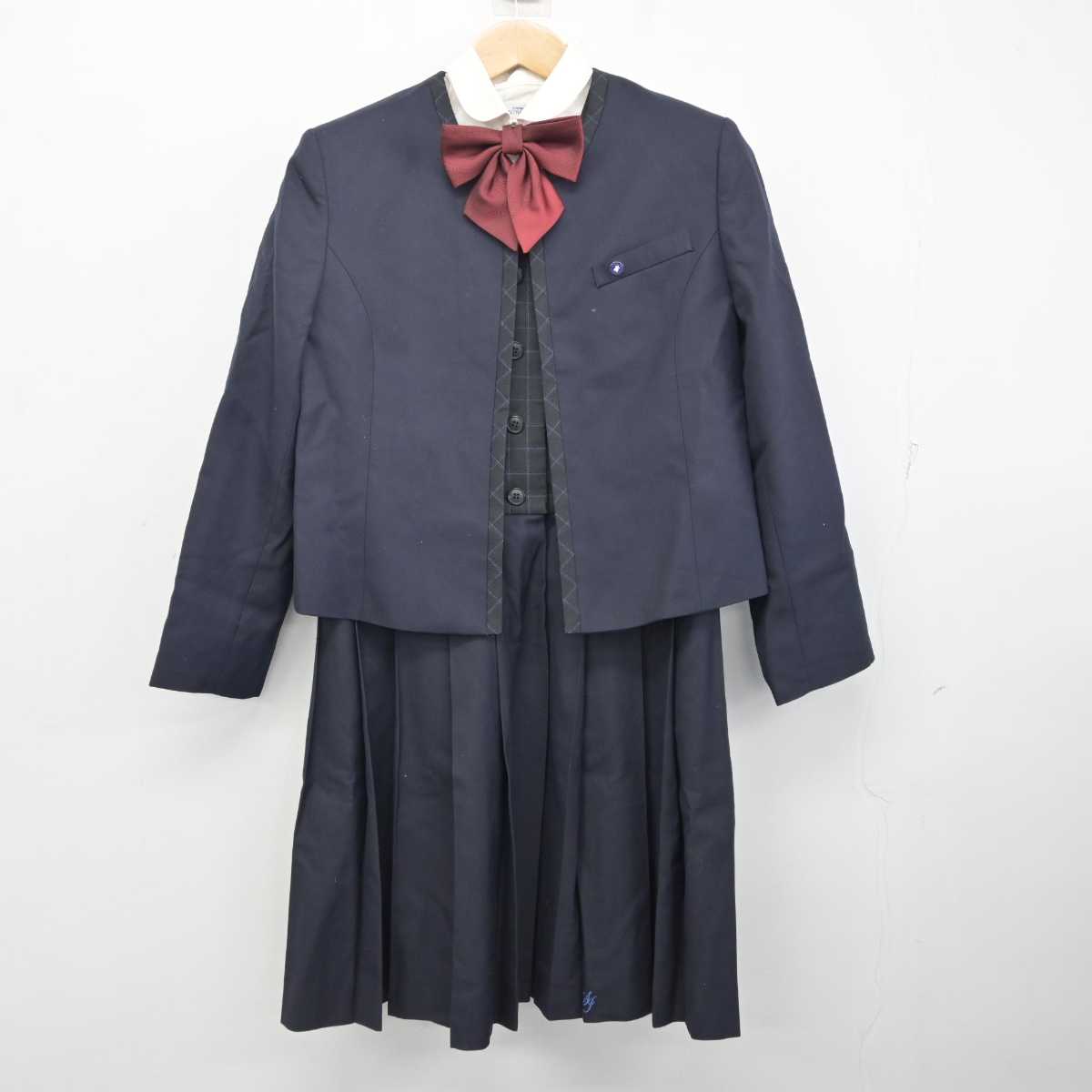 【中古】佐賀県 佐賀女子短期大学付属佐賀女子高等学校 女子制服 5点 (ブレザー・シャツ・ジャンパースカート) sf082603