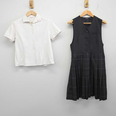 【中古】佐賀県 佐賀女子短期大学付属佐賀女子高等学校 女子制服 2点 (シャツ・ジャンパースカート) sf082604