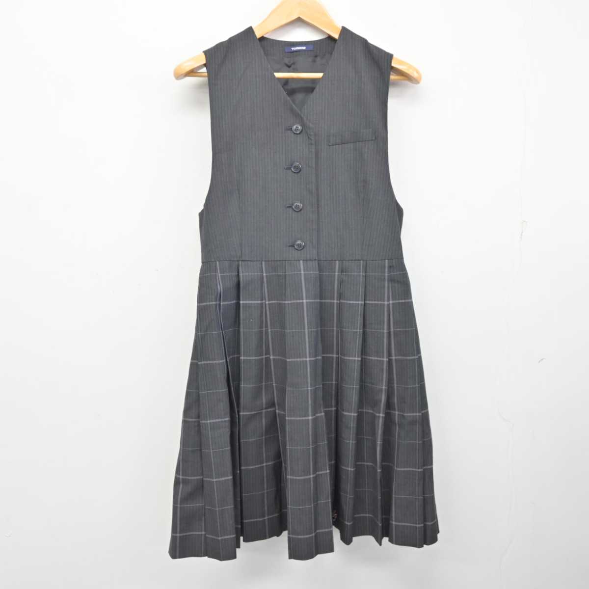 【中古】佐賀県 佐賀女子短期大学付属佐賀女子高等学校 女子制服 2点 (シャツ・ジャンパースカート) sf082604