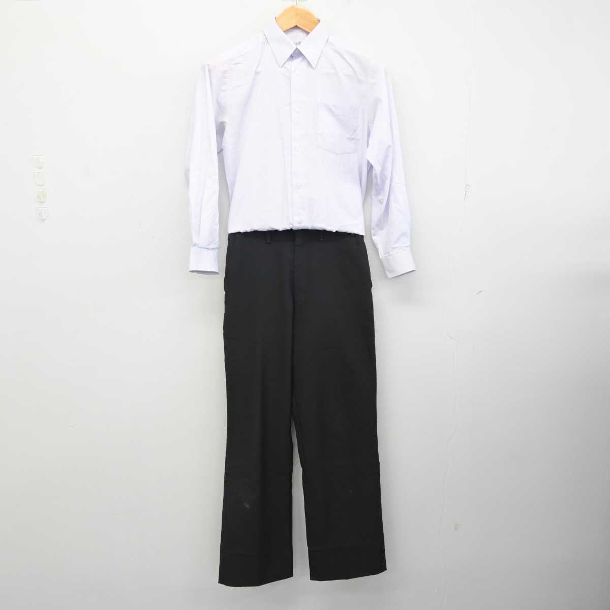 【中古】佐賀県 福富中学校 男子制服 2点 (シャツ・ズボン) sf082612