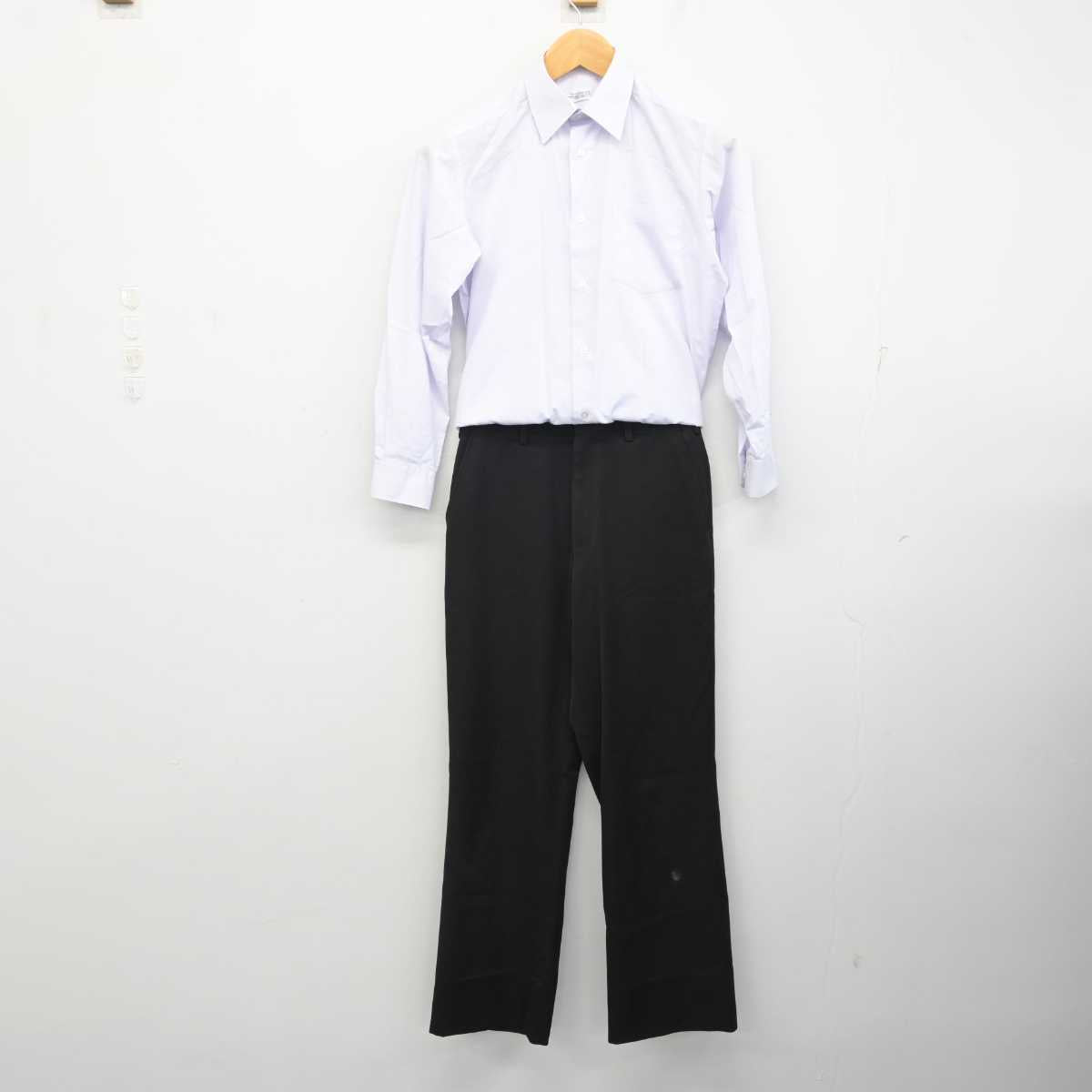 【中古】佐賀県 福富中学校 男子制服 2点 (シャツ・ズボン) sf082613