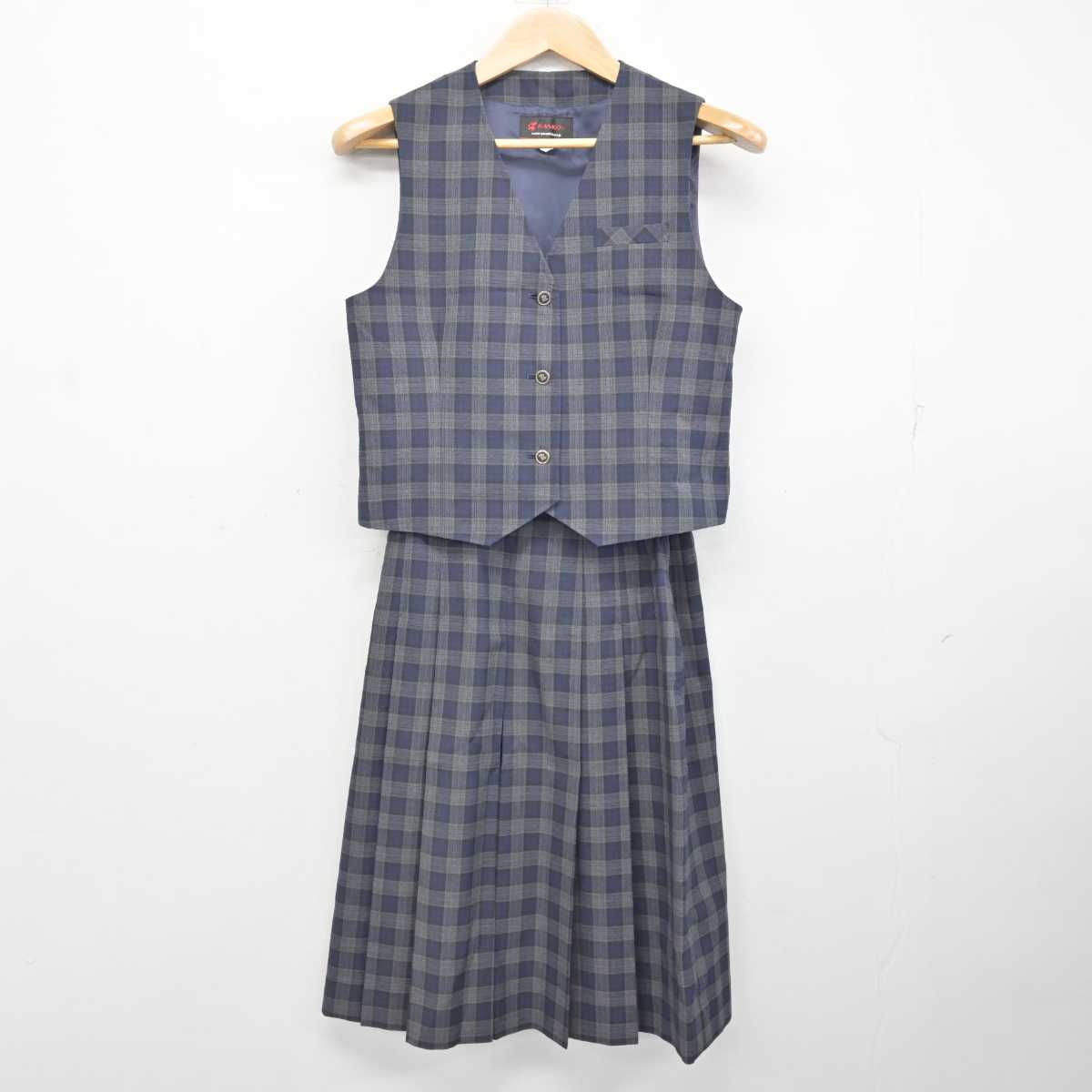 【中古】群馬県 桐生工業高等学校 女子制服 2点 (ベスト・スカート) sf082618