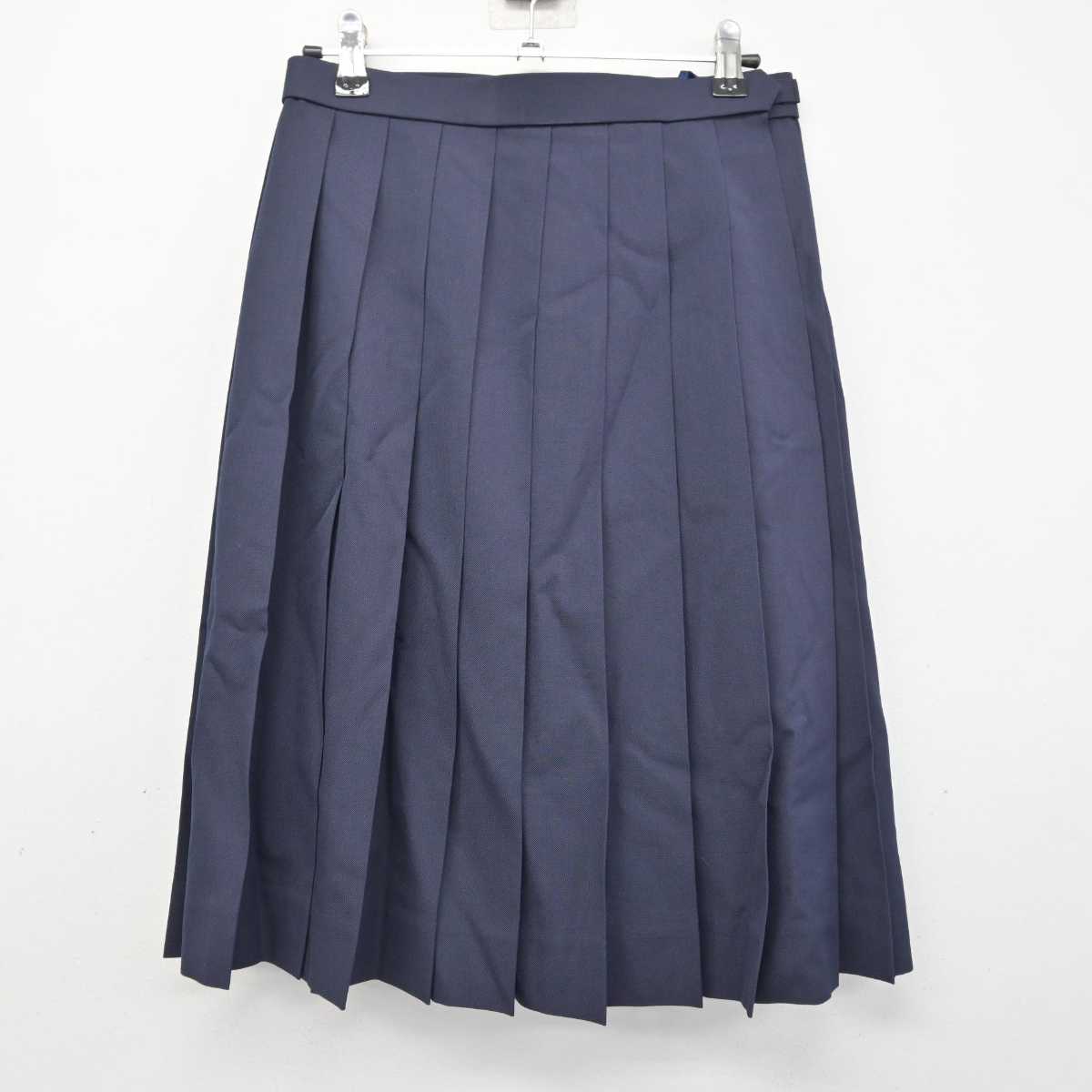 【中古】大阪府 プール学院中学校・高等学校 女子制服 2点 (ブラウス・スカート) sf082628