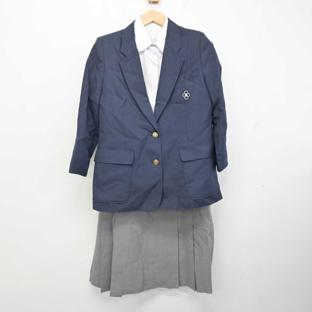 【中古】広島県 武田中学校・武田高等学校 女子制服 3点 (ブレザー・シャツ・スカート) sf082633