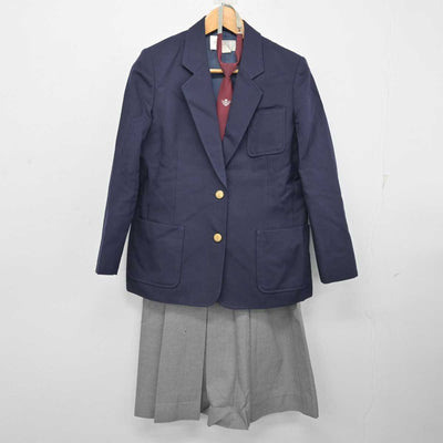 【中古】秋田県 秋田大学教育文化学部附属中学校/旧制服 女子制服 5点 (ブレザー・ベスト・スカート) sf082651