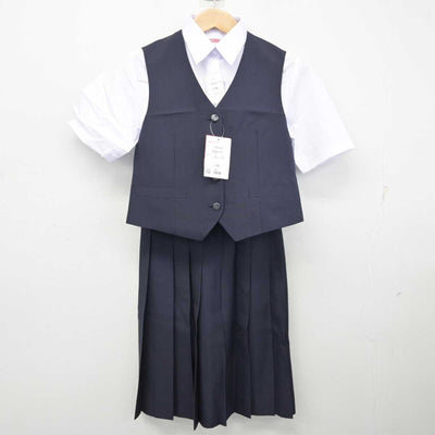 【中古】埼玉県 小川高等学校 女子制服 4点 (ベスト・シャツ・スカート) sf082655