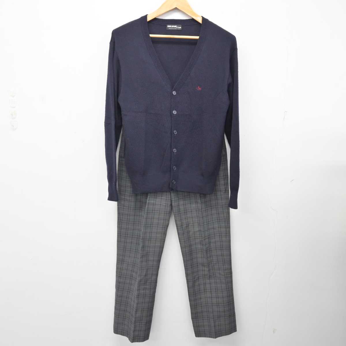 【中古】新潟県 新潟向陽高等学校 男子制服 4点 (ブレザー・ニット・ズボン) sf082657