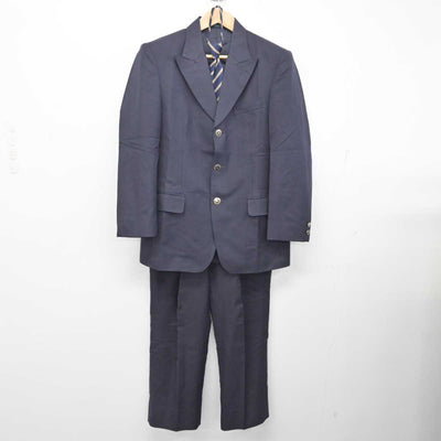 【中古】新潟県 万代高等学校 男子制服 4点 (ブレザー・ニット・ズボン) sf082658