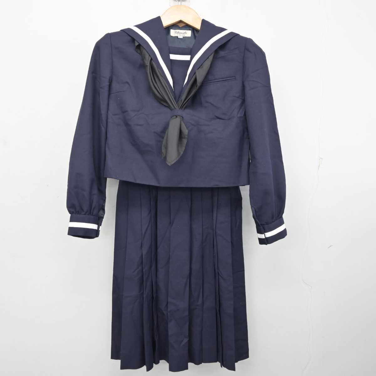 【中古】熊本県 熊本県立第一高等学校 女子制服 3点 (セーラー服・ジャンパースカート) sf082661