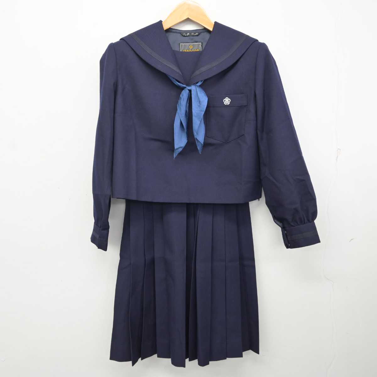 【中古】岩手県 盛岡商業高等学校 女子制服 3点 (セーラー服・スカート) sf082670