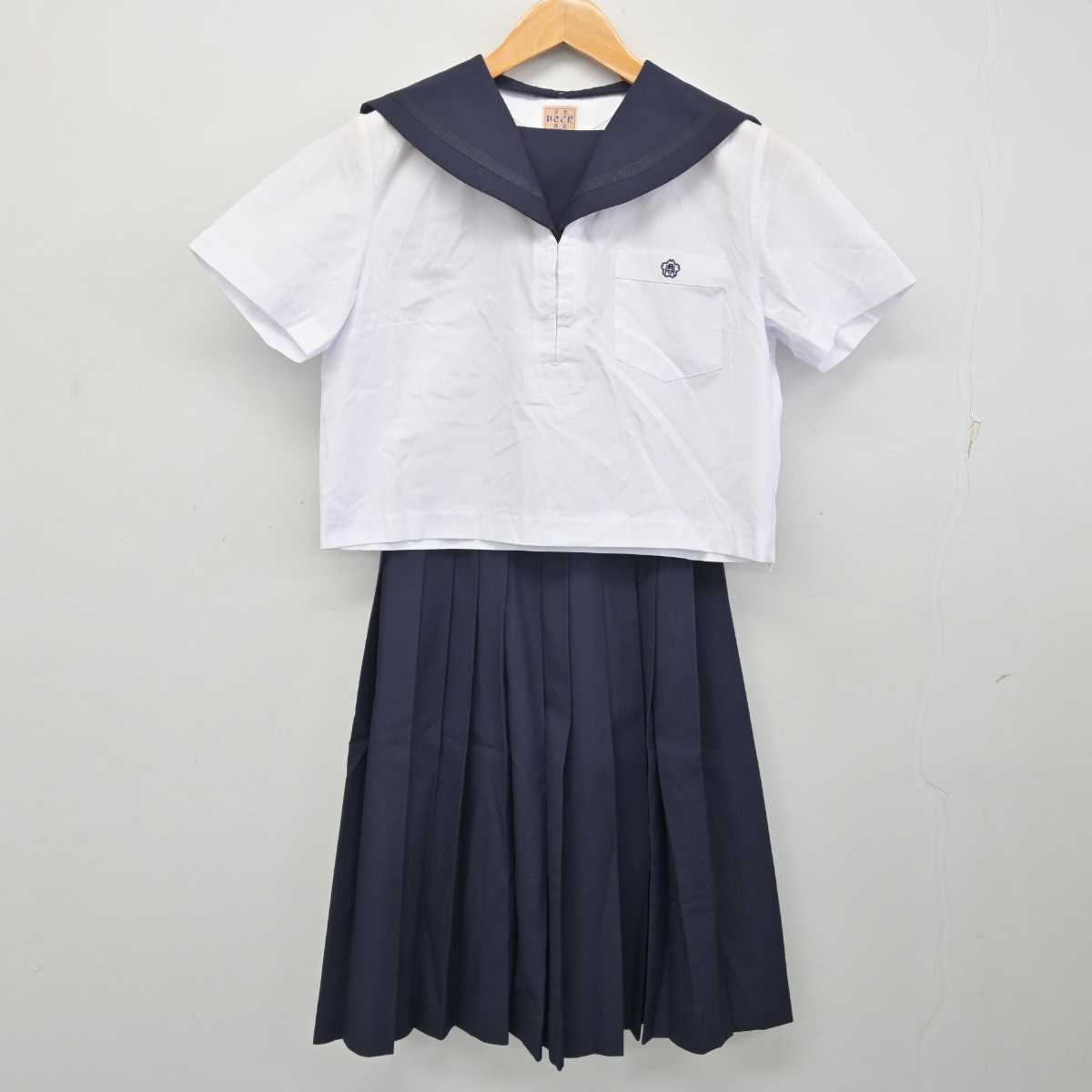 【中古】岩手県 盛岡商業高等学校 女子制服 2点 (セーラー服・スカート) sf082671