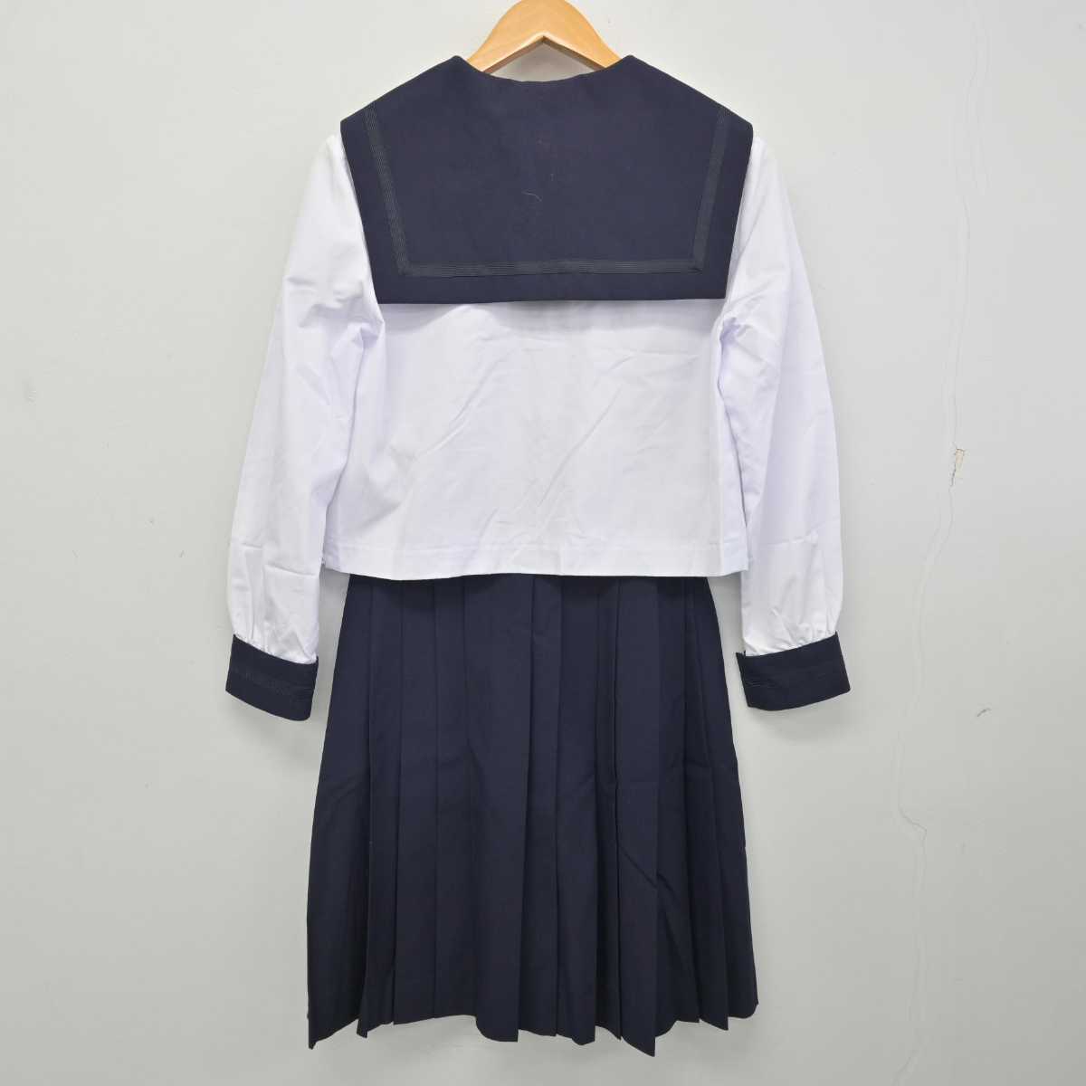 【中古】岩手県 盛岡商業高等学校 女子制服 3点 (セーラー服・スカート) sf082672