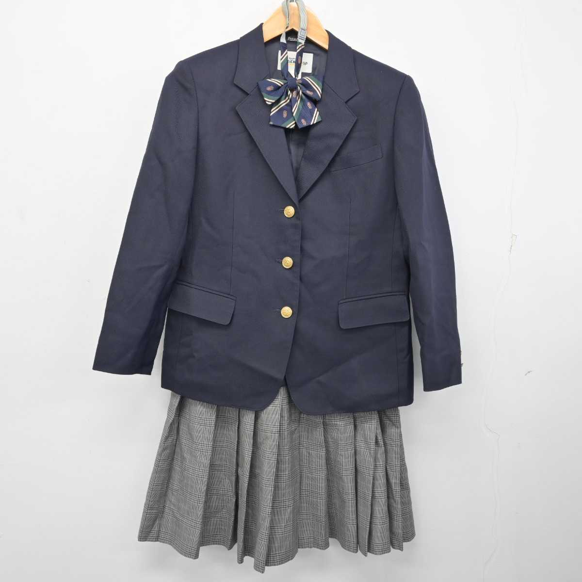 【中古】秋田県 協和中学校 女子制服 4点 (ブレザー・スカート) sf082674