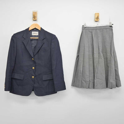 【中古】秋田県 協和中学校 女子制服 3点 (ブレザー・スカート) sf082675