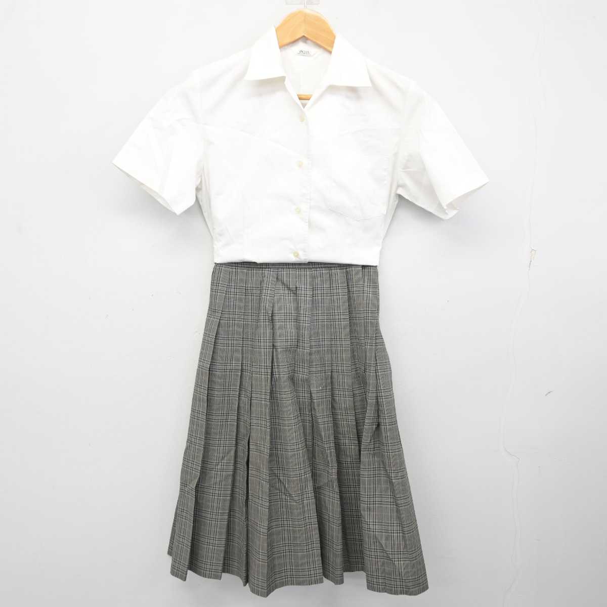 【中古】秋田県 協和中学校 女子制服 2点 (シャツ・スカート) sf082678