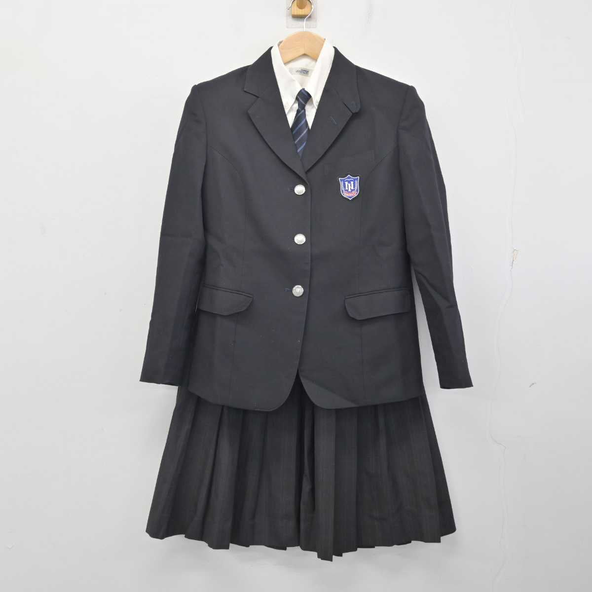 【中古】兵庫県 西宮今津高等学校 女子制服 4点 (ブレザー・シャツ・スカート) sf082684