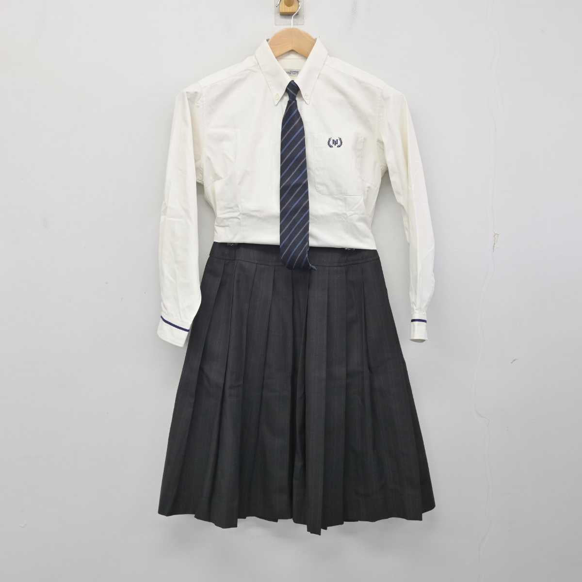 【中古】兵庫県 西宮今津高等学校 女子制服 4点 (ブレザー・シャツ・スカート) sf082684