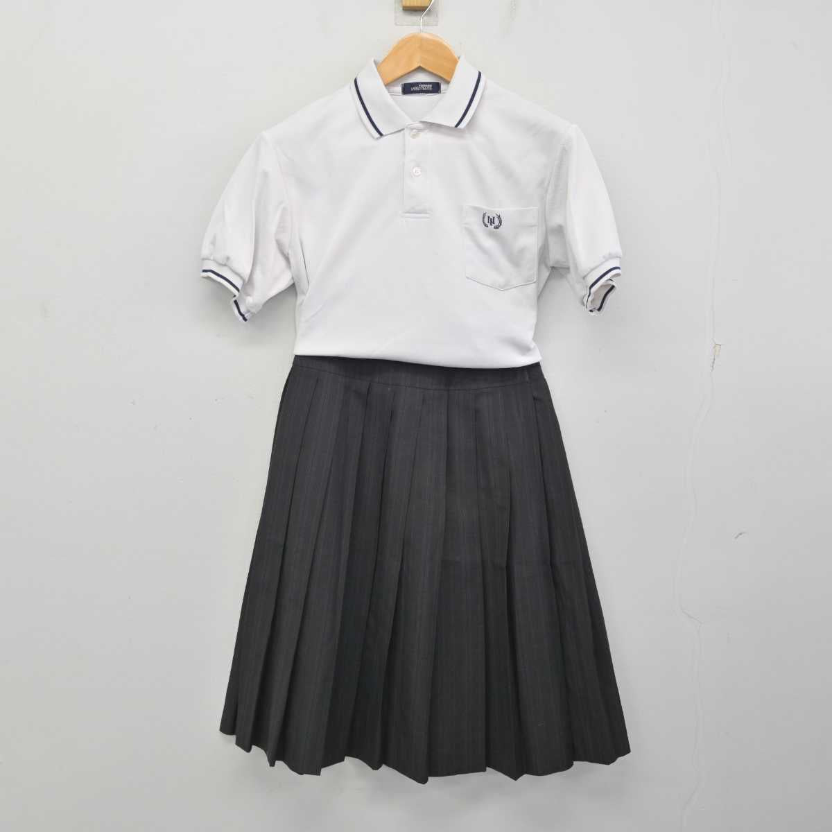 【中古】兵庫県 西宮今津高等学校 女子制服 3点 (シャツ・スカート) sf082686