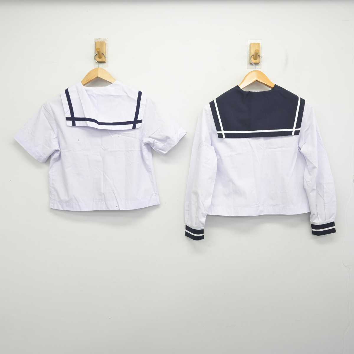 【中古】宮崎県 中郷中学校 女子制服 4点 (セーラー服・セーラー服・スカート) sf082692