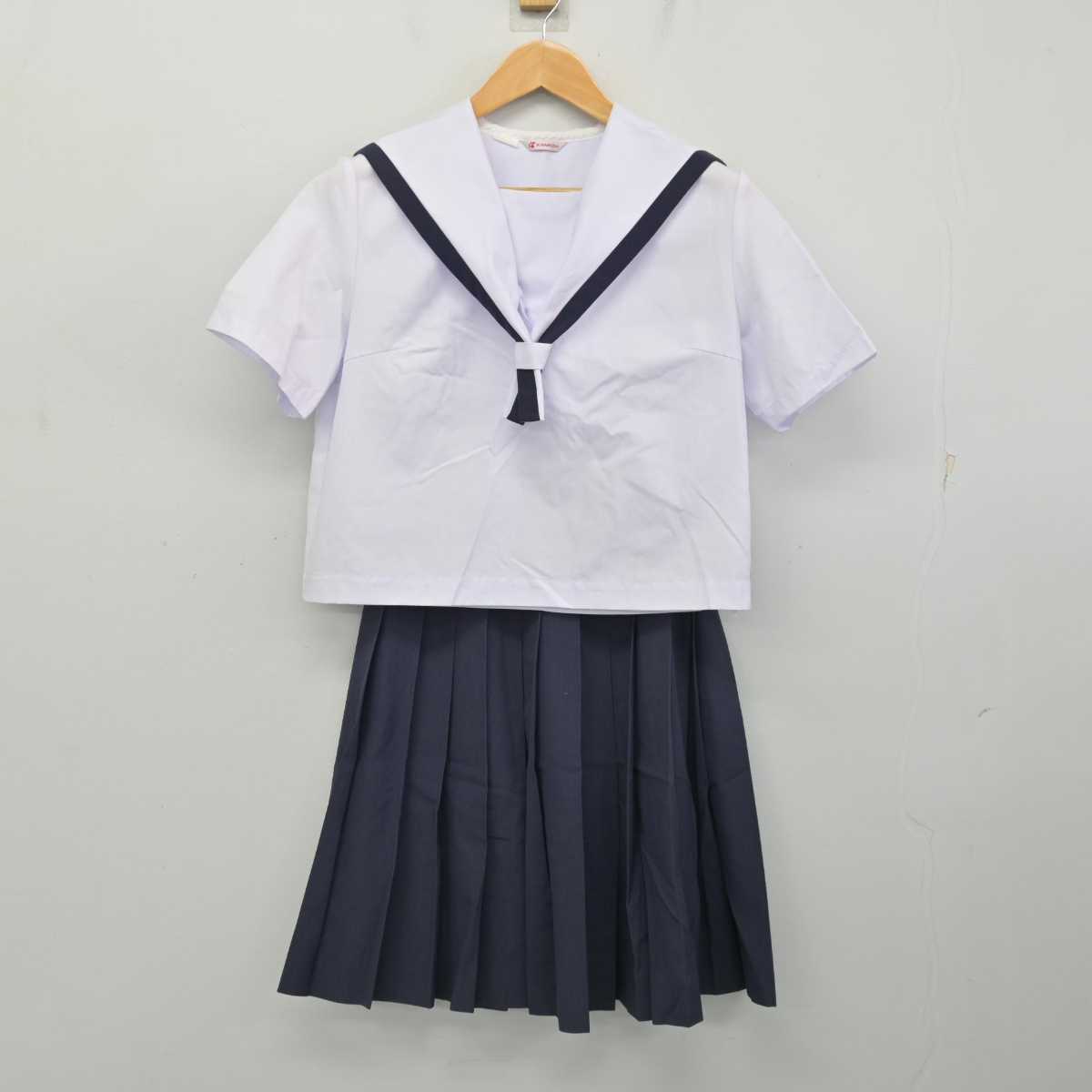 【中古】広島県 府中高等学校 女子制服 3点 (セーラー服・セーラー服・スカート) sf082702