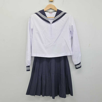 【中古】広島県 府中高等学校 女子制服 3点 (セーラー服・セーラー服・スカート) sf082702