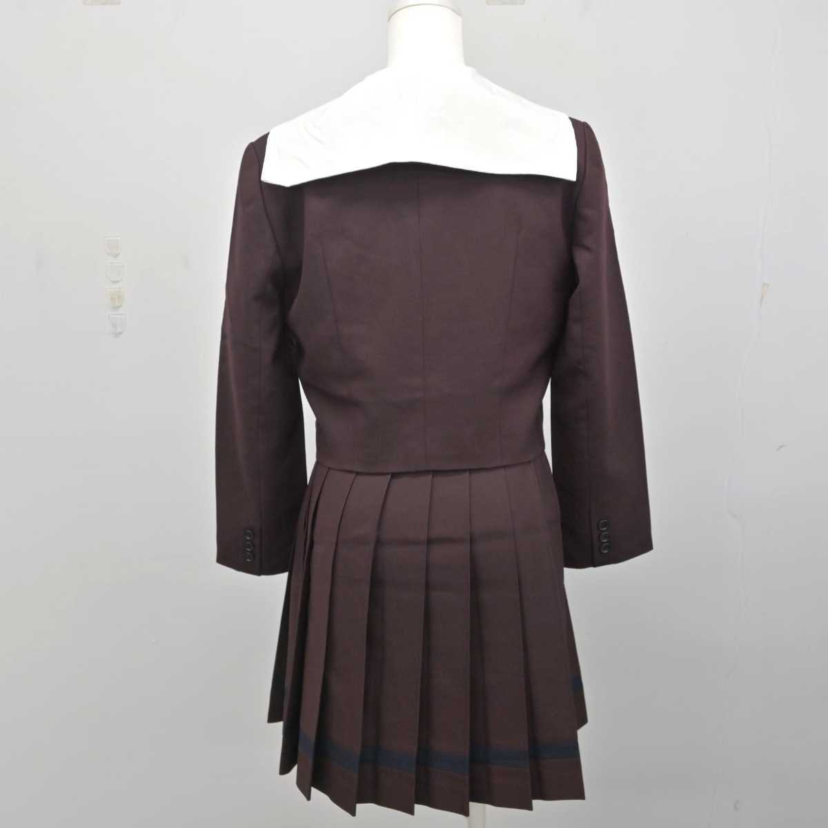 【中古】群馬県 共愛学園中学校・高等学校 女子制服 4点 (ブレザー・ベスト・ブラウス・スカート) sf082709