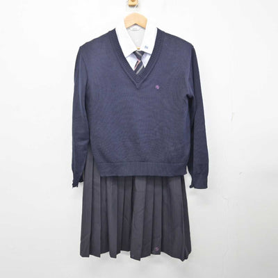 【中古】兵庫県 姫路別所高等学校 女子制服 5点 (ブレザー・ニット・シャツ・スカート) sf082721