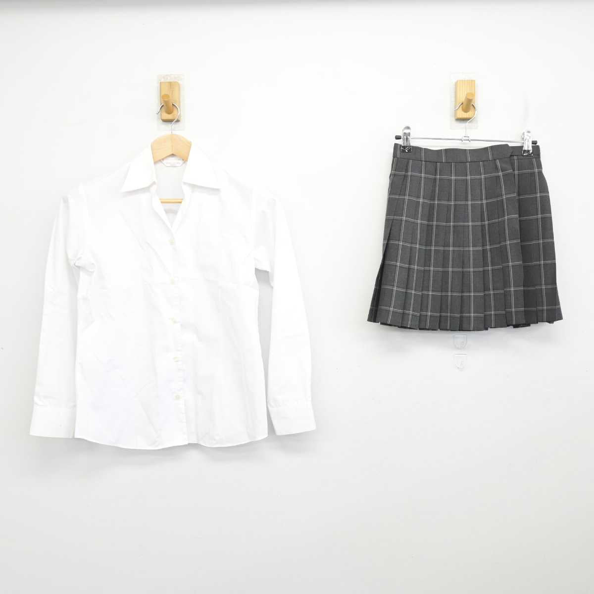 【中古】神奈川県 神奈川県立橋本高等学校 女子制服 2点 (シャツ・スカート) sf082727