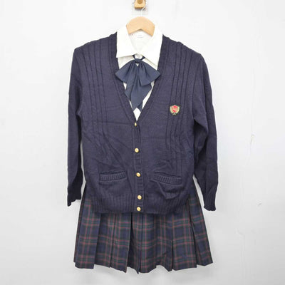 【中古】愛知県 安城学園高等学校 女子制服 4点 (ニット・シャツ・スカート) sf082734