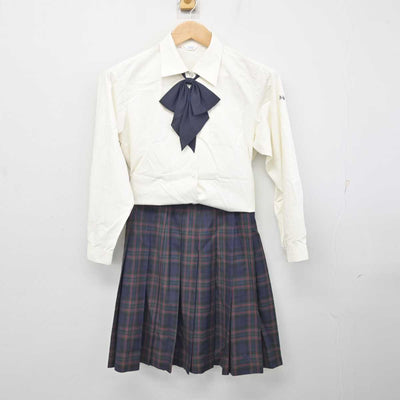 【中古】愛知県 安城学園高等学校 女子制服 4点 (ニット・シャツ・スカート) sf082734