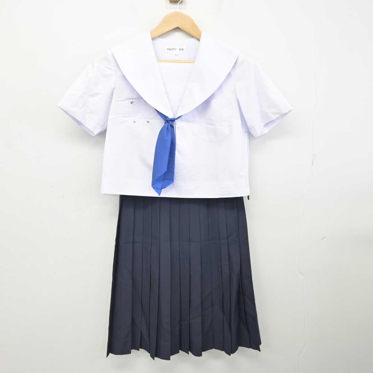 【中古】 学校名不明 女子制服 5点 (セーラー服・スカート) sf082739