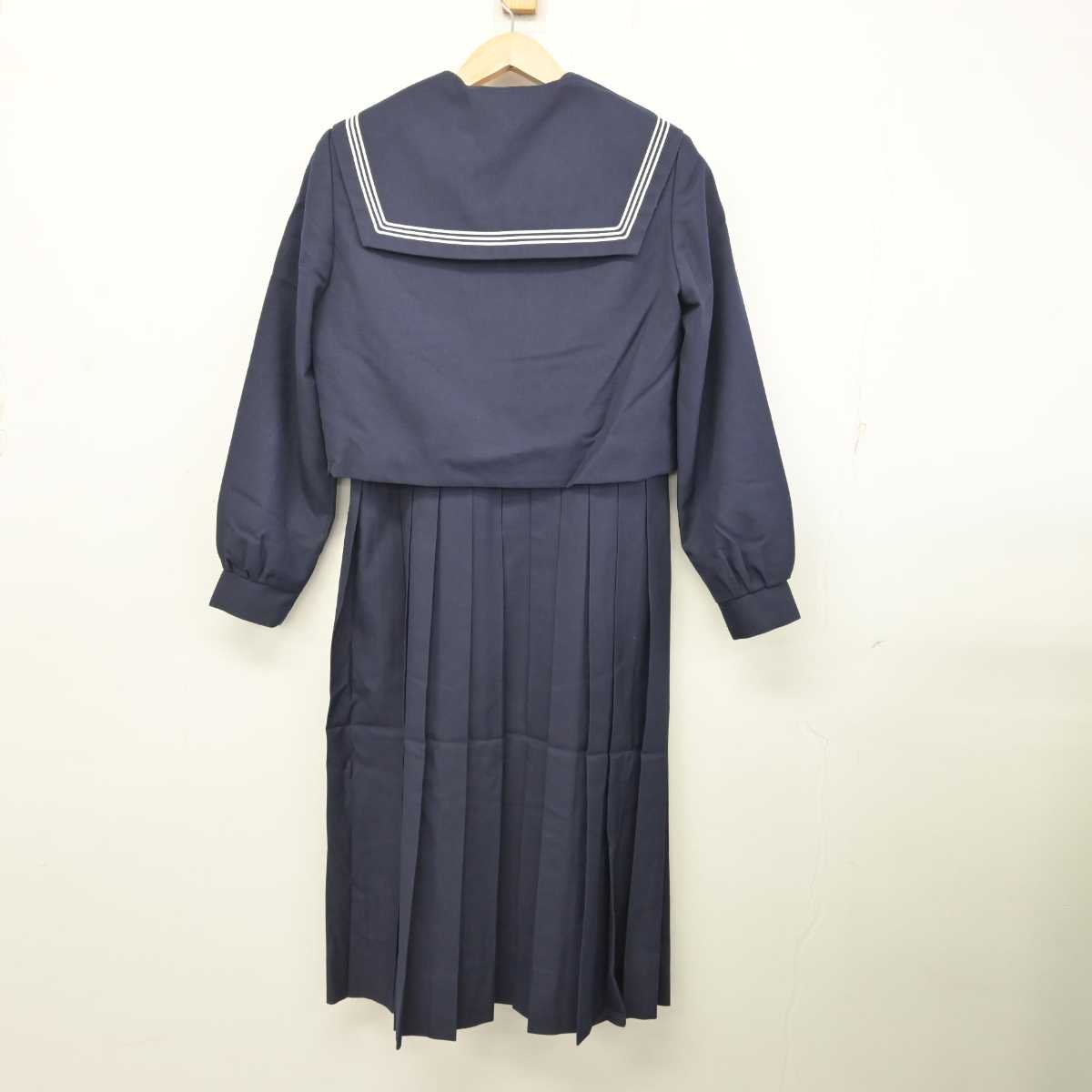 【中古】福岡県 内浜中学校/旧モデル 女子制服 4点 (セーラー服・ジャンパースカート) sf082742