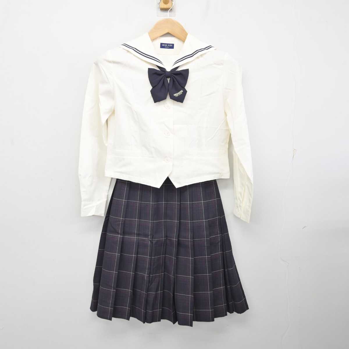 【中古】愛知県  桜花学園高等学校 女子制服 4点 (ニット・ブラウス・スカート) sf082751