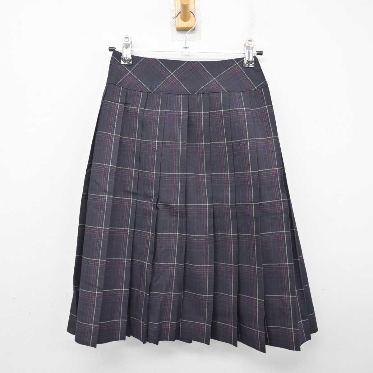 【中古】愛知県  桜花学園高等学校 女子制服 4点 (ニット・ブラウス・スカート) sf082751