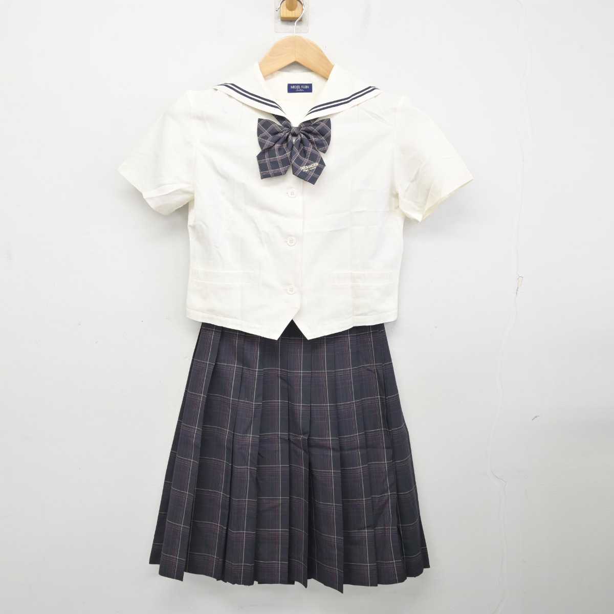 【中古】愛知県  桜花学園高等学校 女子制服 3点 (ブラウス・スカート) sf082753