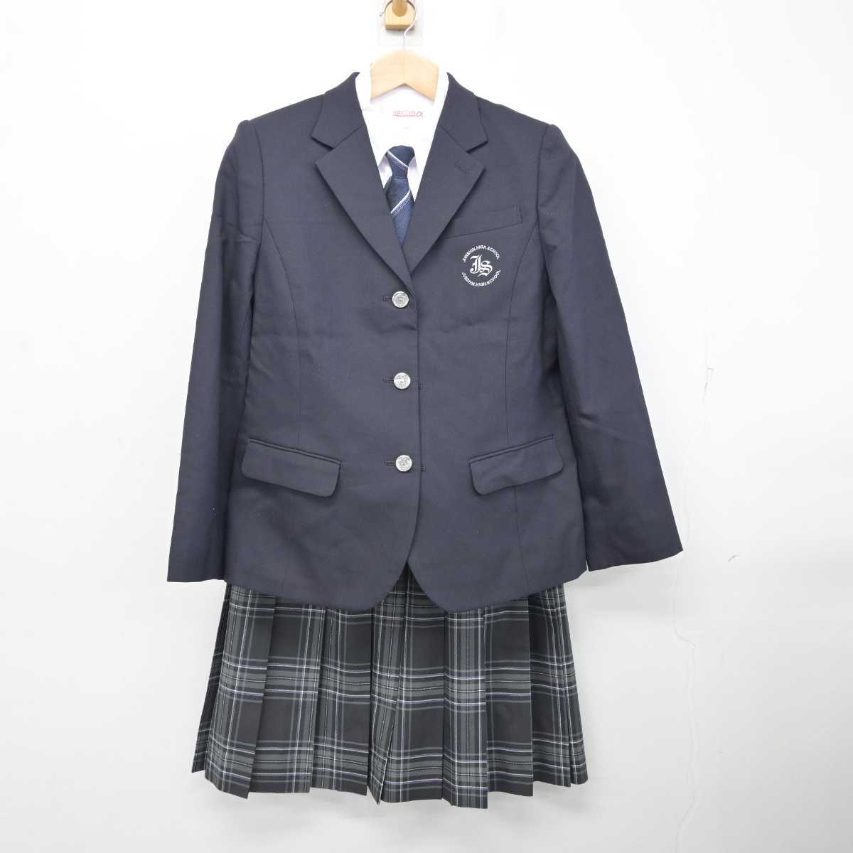 【中古】福岡県 純真高等学校 女子制服 4点 (ブレザー・シャツ・スカート) sf082756