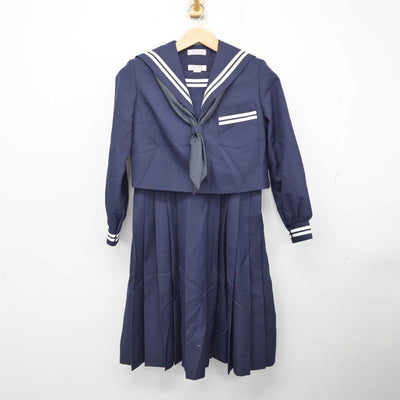 【中古】熊本県 合志中学校 女子制服 3点 (セーラー服・ジャンパースカート) sf082781