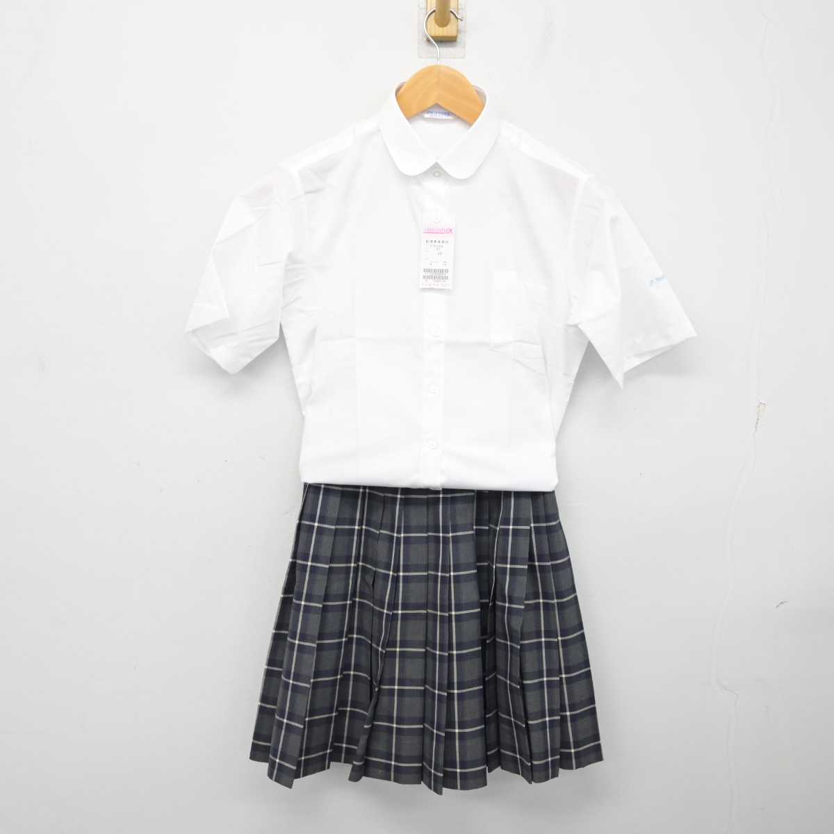 【中古】群馬県 前橋育英高等学校 女子制服 3点 (シャツ・スカート) sf082791