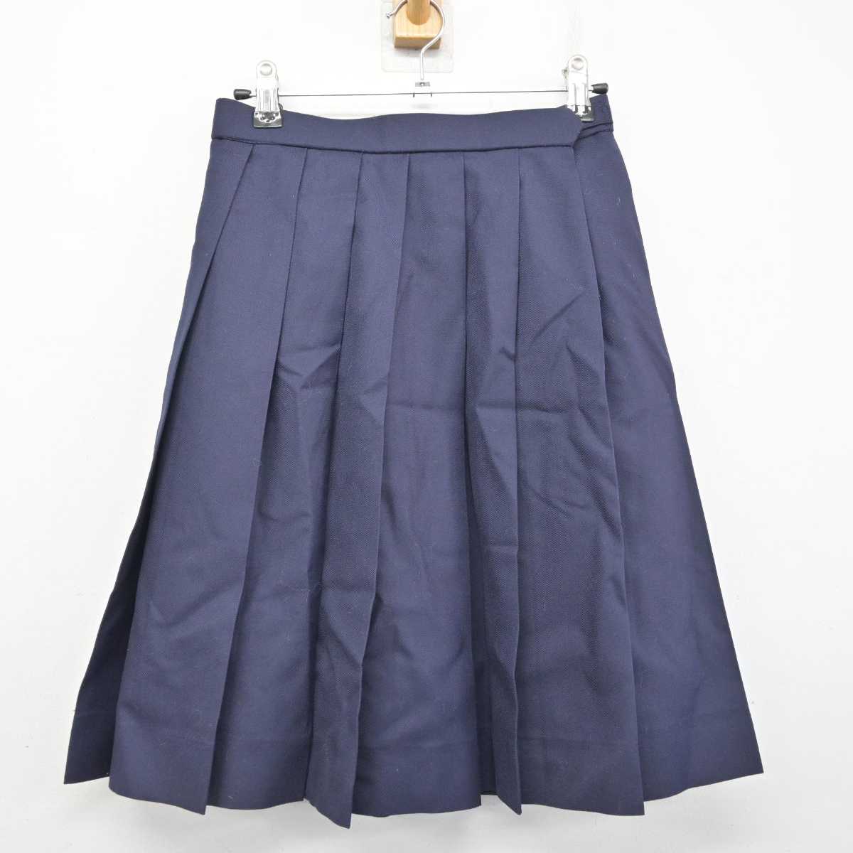 【中古】山形県 九里学園高等学校 女子制服 3点 (ブレザー・ニット・スカート) sf082794