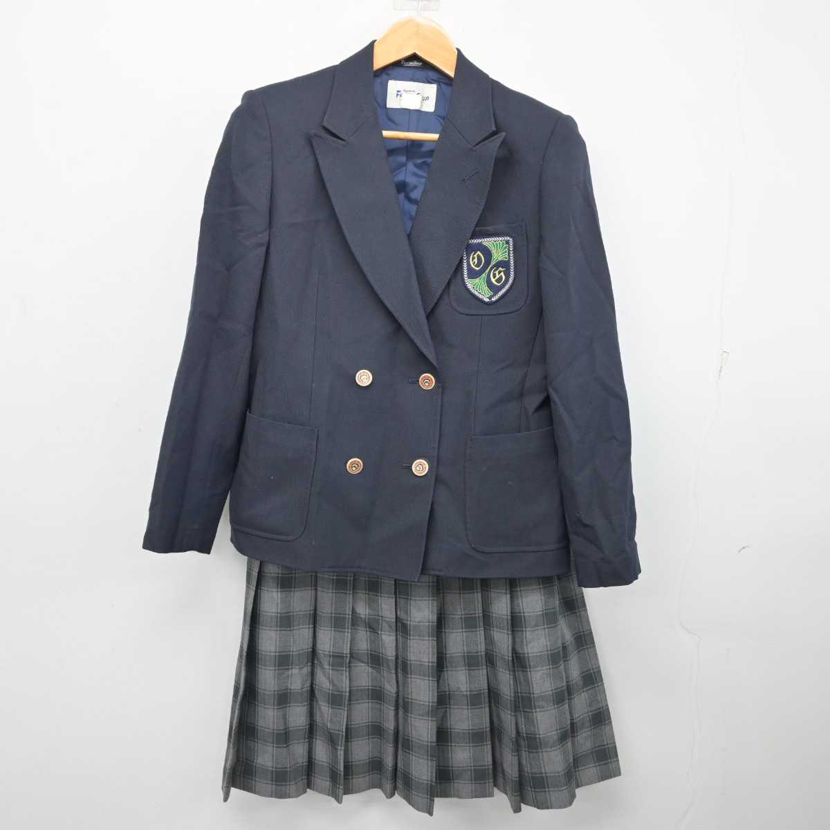 【中古】山形県 沖郷中学校 女子制服 3点 (ブレザー・スカート) sf082795