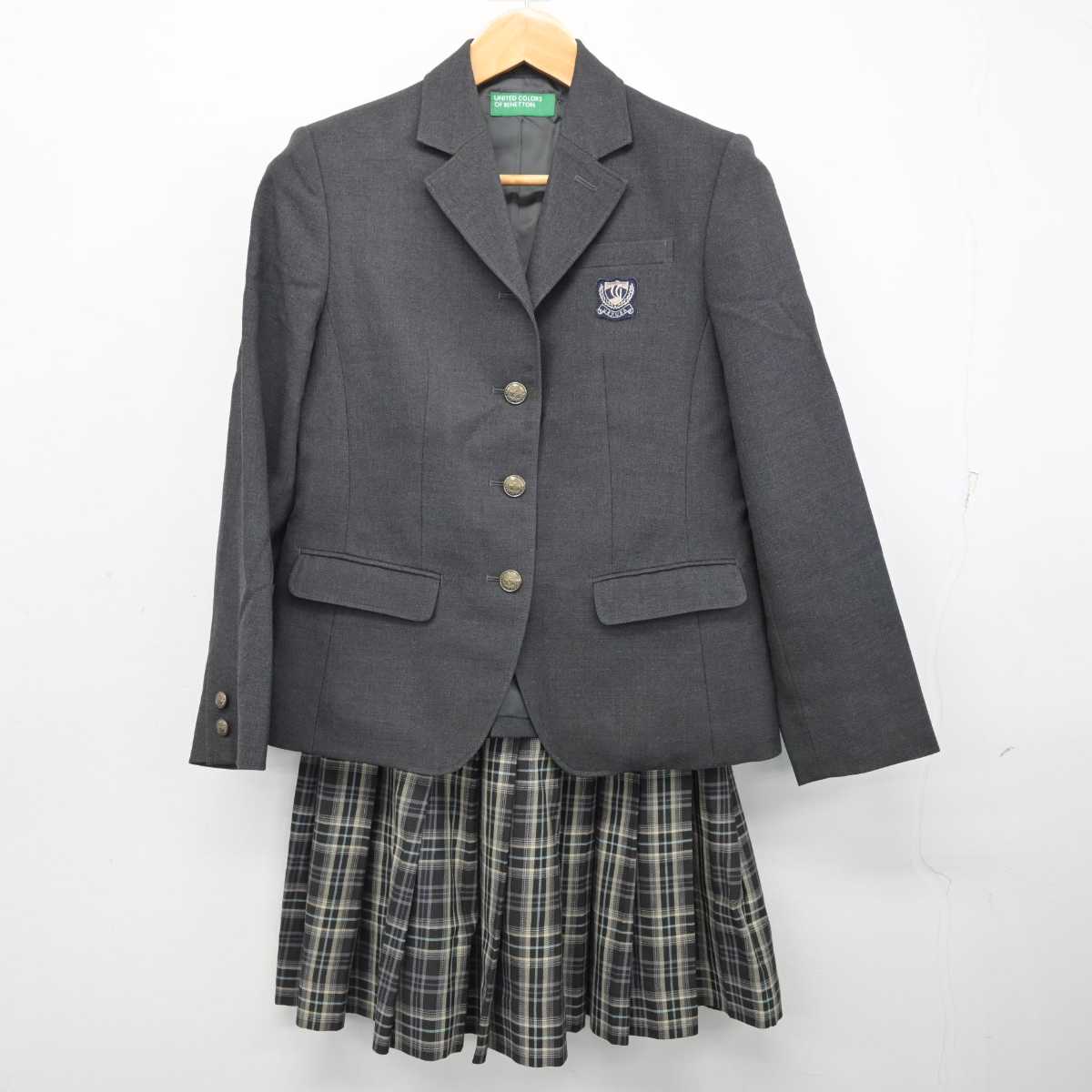 【中古】千葉県 植草学園大学附属高等学校 女子制服 2点 (ブレザー・スカート) sf082802