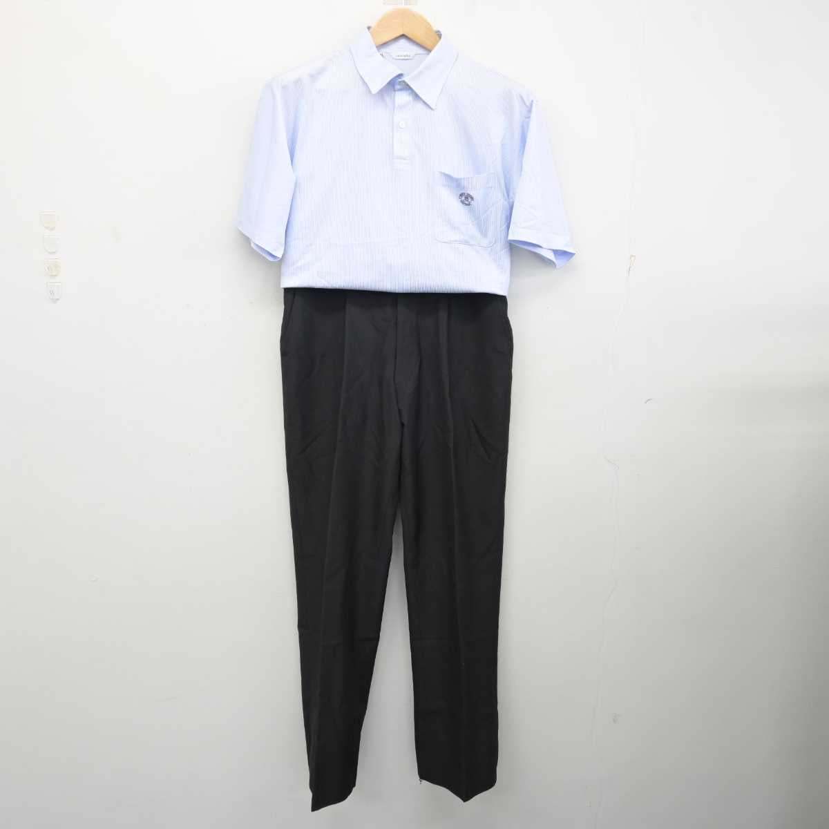 【中古】福岡県 久留米学園高等学校 男子制服 3点 (シャツ・ズボン) sf082805