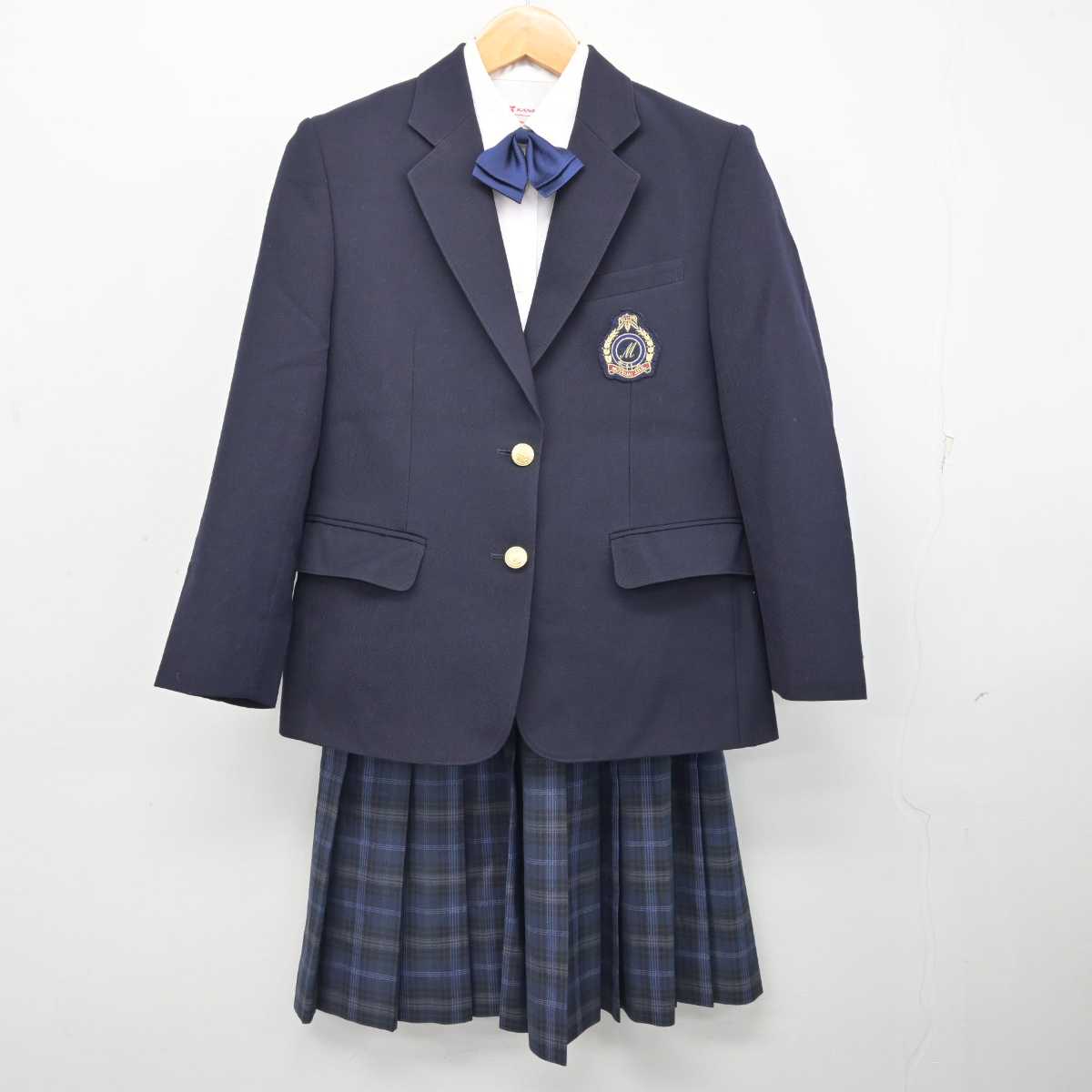 【中古】神奈川県 藤沢市立六会中学校 女子制服 4点 (ブレザー・シャツ・スカート) sf082815