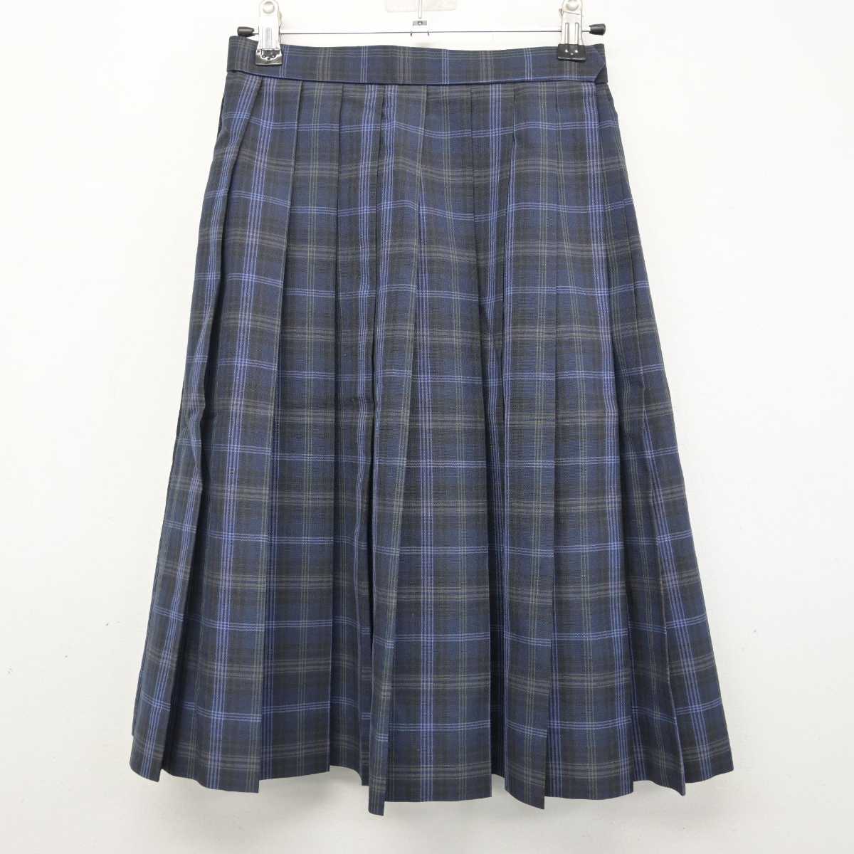 【中古】神奈川県 藤沢市立六会中学校 女子制服 3点 (ニットベスト・シャツ・スカート) sf082816