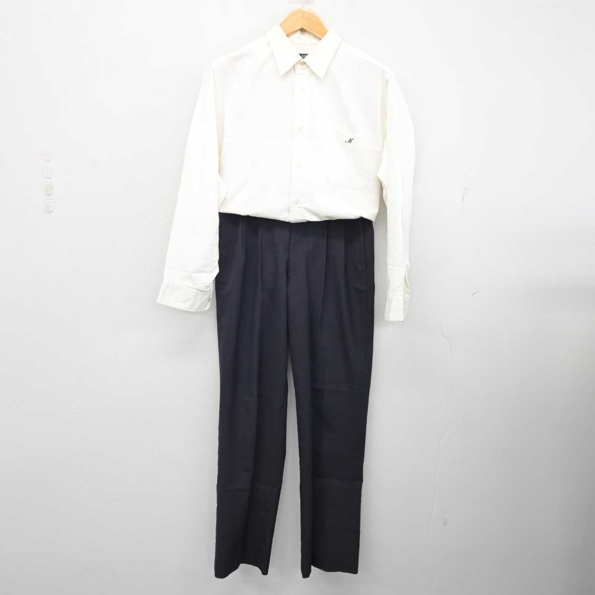 【中古】千葉県 茂原高等学校 男子制服 3点 (シャツ・ズボン) sf082819