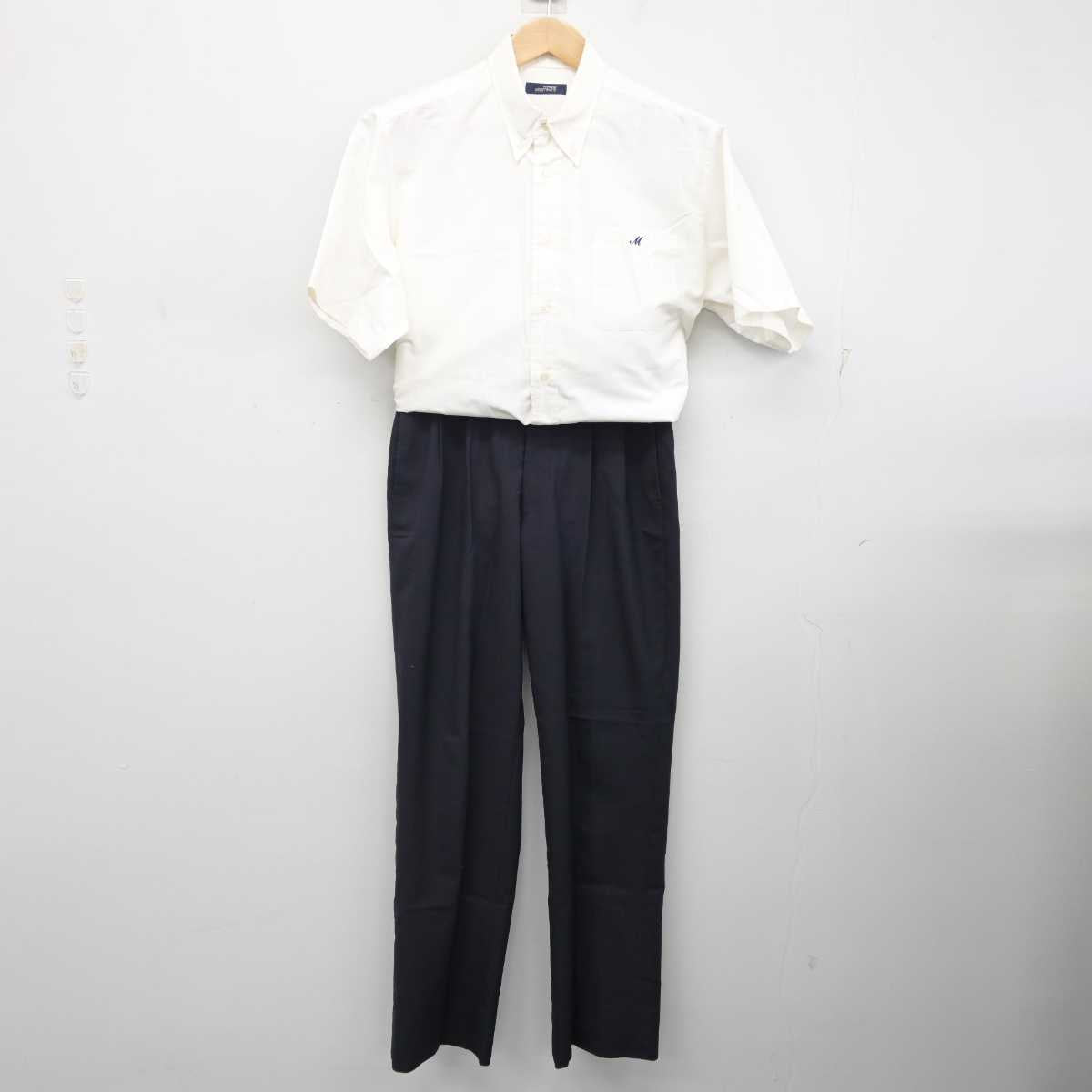 【中古】千葉県 茂原高等学校 男子制服 3点 (シャツ・ズボン) sf082819