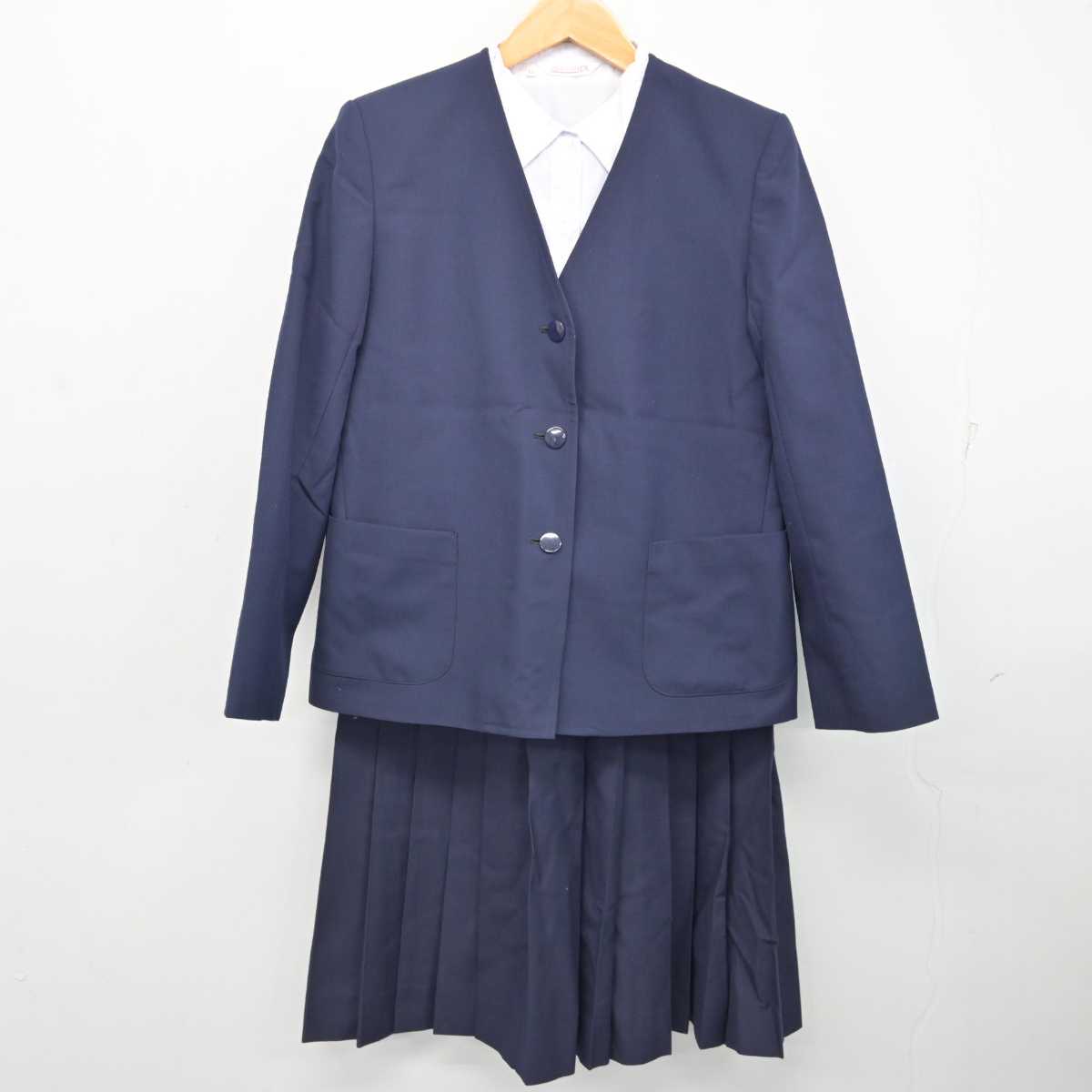 【中古】千葉県 茂原市立冨士見中学校 女子制服 3点 (ブレザー・シャツ・スカート) sf082821